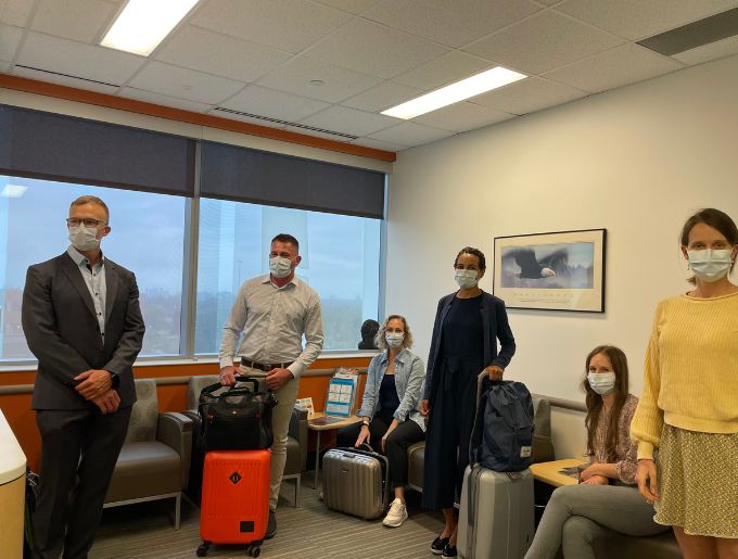 Humber River Hospital  La délégation du CCSMTL : Dr Jean-François Thibert (directeur-adjoint de la DSP et coleader du projet AMHV), Adam Mongodin (conseiller clinique de la DSP), Karine Pinheiro Quintanilha (conseillère-cadre de la DSI), Chantal Damas (coordonnatrice de la DSM), Eliane Favreau (conseillère-cadre DGA-SPGS et coleader du projet AMHV) et Annabelle Cambron-Premont (chef de services de la DRI)