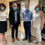 En visite au CHSLD avec Isabelle Matte, Vincent Lehouillier, Sébastien Larivée et Liette Grondin dont la retraite a débuté le vendredi 22 juillet après 24 ans de service à Champlain